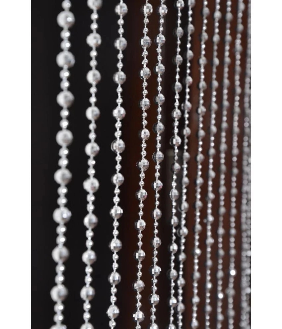 PINDIA Single Door Beaded String Curtain - Silver