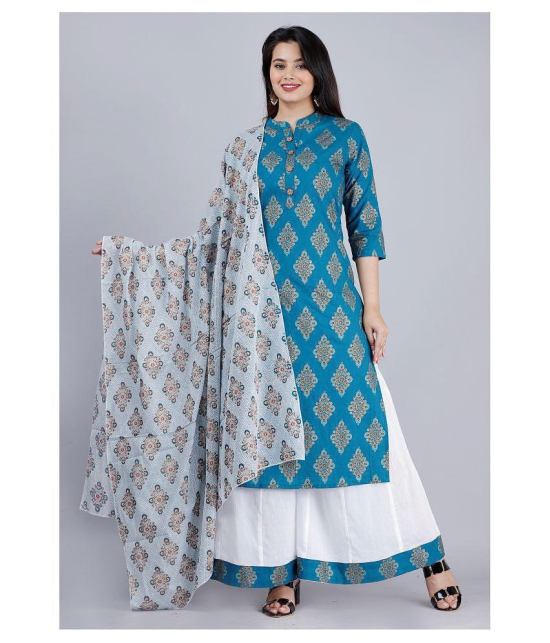 MAUKA Cotton Kurti With Sharara And Gharara - Stitched Suit Single - XXL