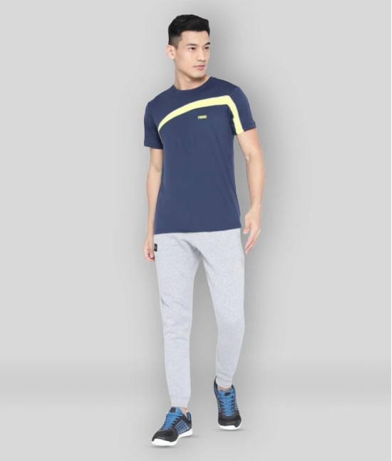 YUUKI - Navy Blue Polyester Regular Fit Mens Sports T-Shirt ( Pack of 1 ) - L