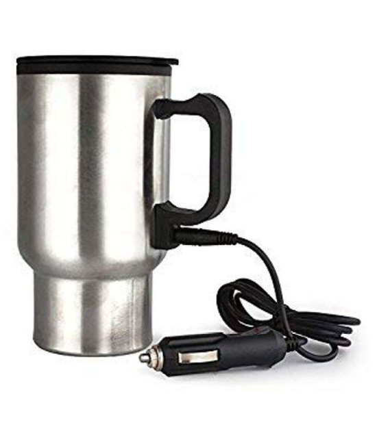 ND BROTHERS Car Electric Mug for Hot Coffee Drinks Cup Plastic Coffee Mug 1 Pcs 450 mL - Multi Color