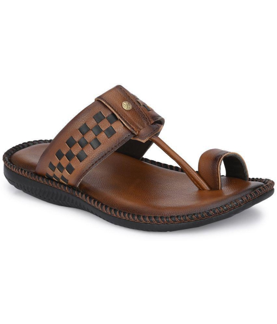 Leeport Tan Mens Kolhapuris - None