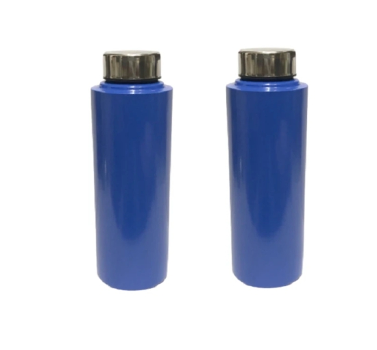 DYNAMIC STORE Dyynore Stainless Steel Navy Blue Color Fridge Bottle- Set of 2, 900 ml Each