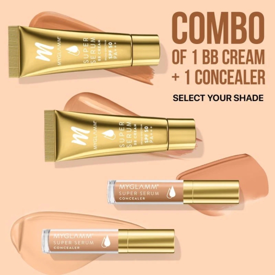 MyGlamm Super Serum Concealer + Super Serum BB cream 15g