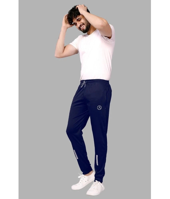 Anand Navy Blue Lycra Mens Joggers ( Pack of 1 ) - None