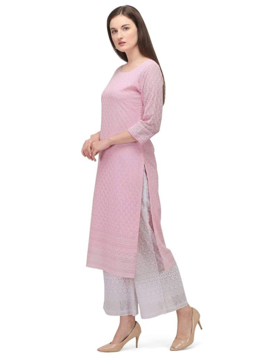 SHOPPING QUEEN Women's Georgette Kurta and Palazzo Set