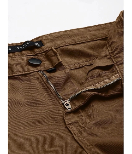 IVOC Slim Flat Mens Chinos - Brown ( Pack of 1 ) - None