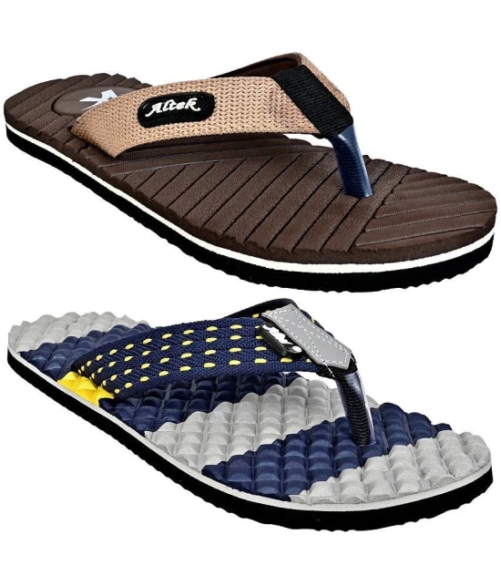 Altek Grey Mens Thong Flip Flop - None