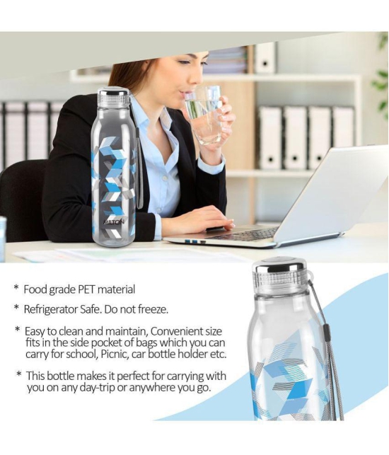 Milton Helix 1000 Pet Water Bottle, Set of 5, 1 Litre Each, Blue - Blue