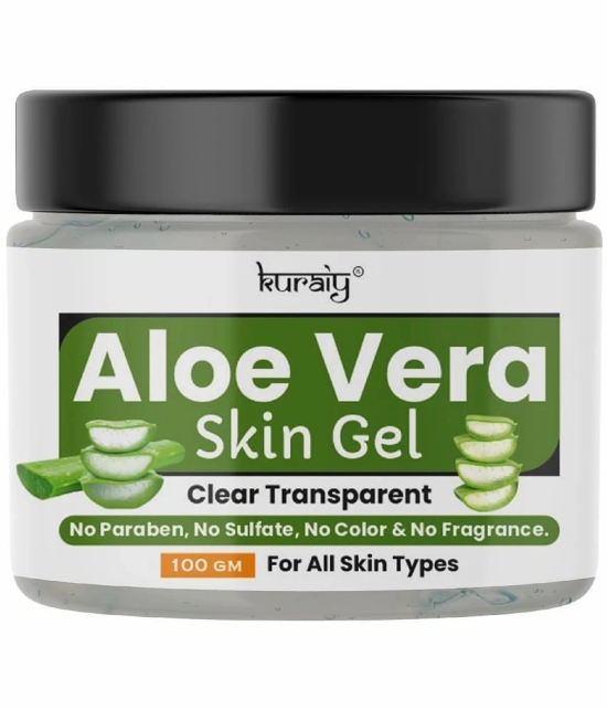 KURAIY Aloe Vera Skin Brightening & Shining Pimple Free Face Gel for All Skin Types 100g Pack of 2