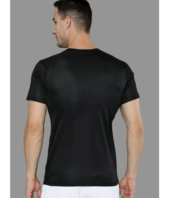 Leotude Polyester Regular Fit Printed Half Sleeves Mens T-Shirt - Black ( Pack of 1 ) - None