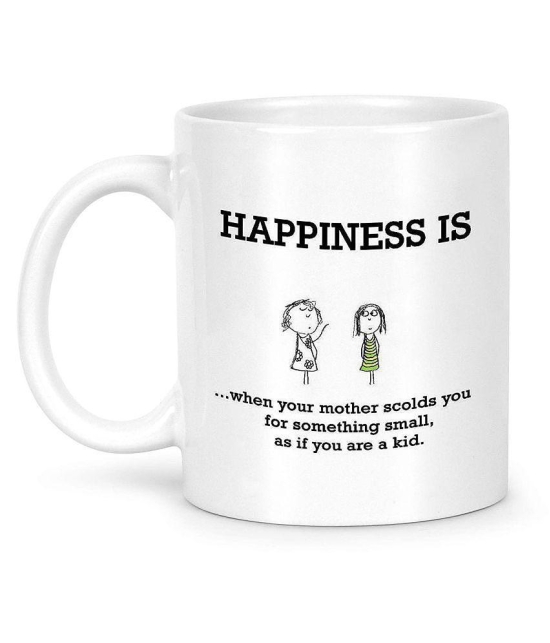 Idream Quote Printed Ceramic Coffee Mug 1 Pcs 330 mL - White