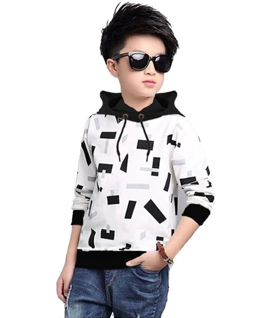 FORCE Kids Cotton hooded Tshirt White::Black::Grey 11-12 Years - None