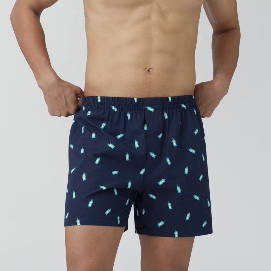 Splash Cotton Boxers - Gin Blue XL