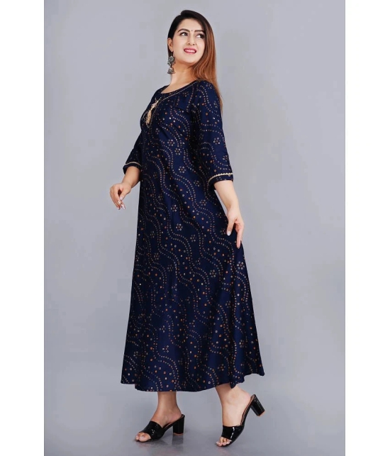 SIPET - Blue Rayon Womens Anarkali Kurti ( Pack of 1 ) - None