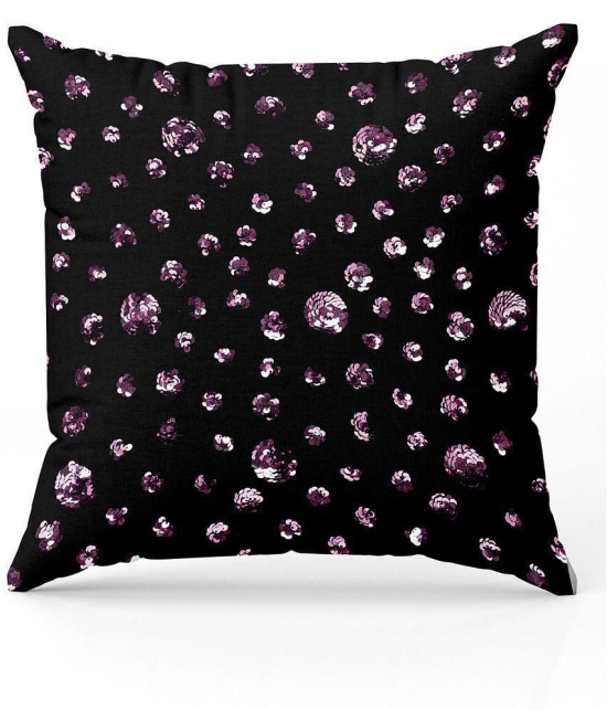 HOMETALES Set of 2 Polyester Sequined Square Cushion Cover (40X40)cm - Pink - Pink