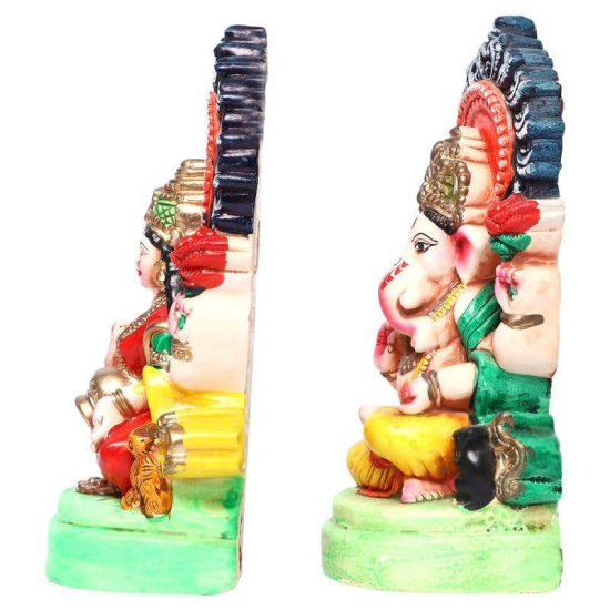 KSI Clay Laxmi Ganesha Idols/Statue for Puja/Mandir/Home Temple/Spirituality/Positivity/Worship/Vastu/Home d?cor