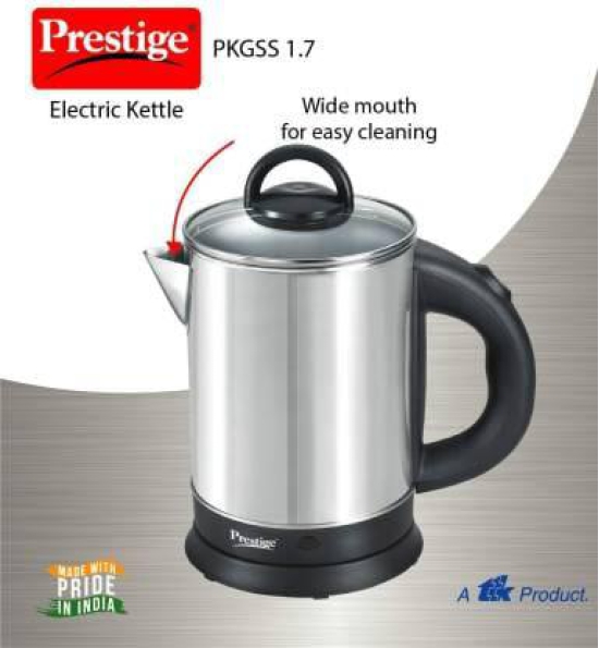 Prestige pkgss Electric Kettle  (1.7 L, Black, Steel)