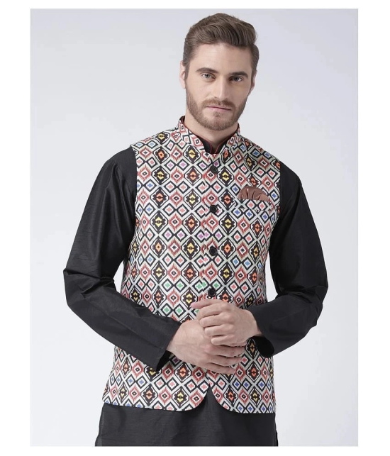 Hangup Multi Cotton Blend Nehru Jacket - None