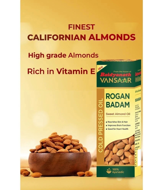 Vansaar Rogan Badam Oil 50ml| 100% Pure Badam Tel for Glowing Skin & Hair Growth