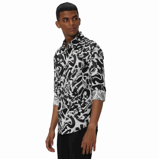 Black & White Digital Print Shirt