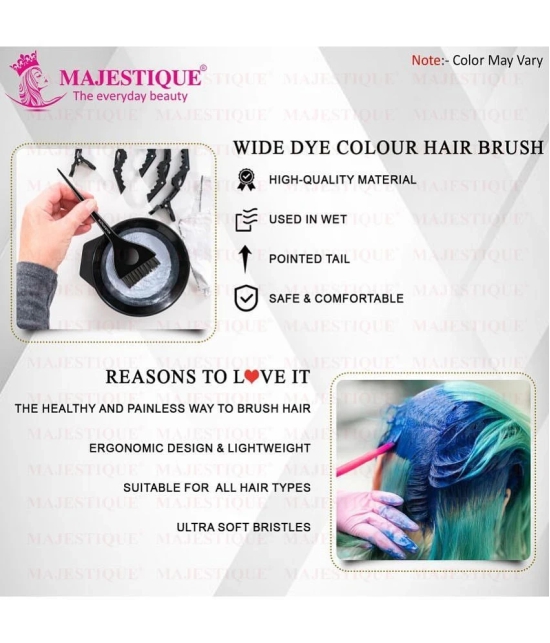 Majestique Professional Wide Hair Dye Brush, Coloring Applicator for Men & Women - Color May Vary