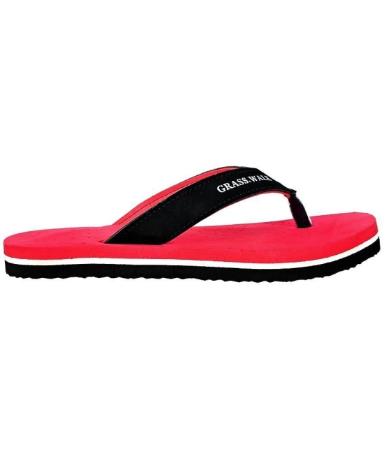 GRASS WALK - Red Womens Thong Flip Flop - None