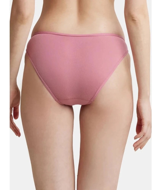 Jockey SS02 Women Super Combed Cotton Elastane Stretch Low Waist Bikini - Heather Rose - None