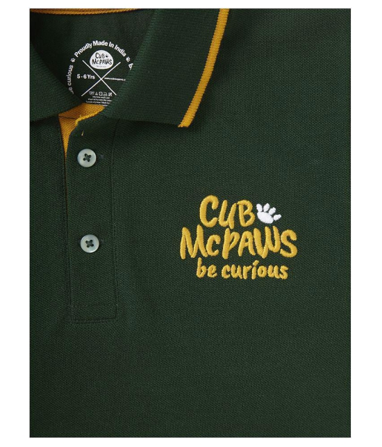 Cub Mcpaws - Green Cotton Blend Boys Polo T-Shirt ( Pack of 1 ) - None