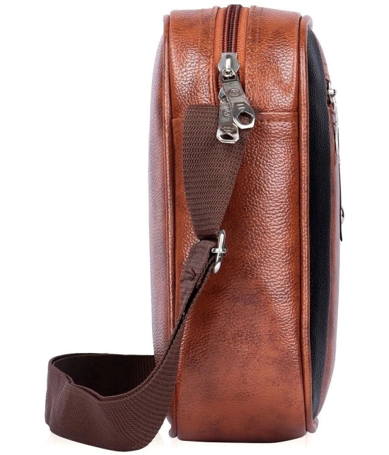 Raylan Tan Solid Messenger Bag - Tan