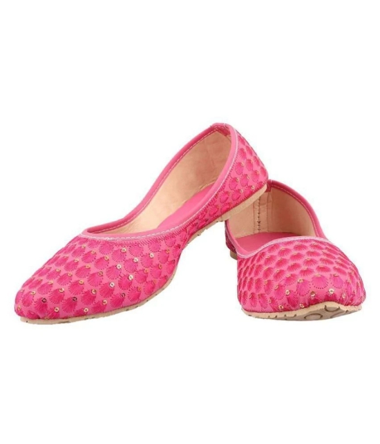 Apratim Pink Ethnic Footwear - None