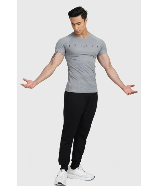 Fuaark Medium Grey Polyester Slim Fit Mens Sports T-Shirt ( Pack of 1 ) - None