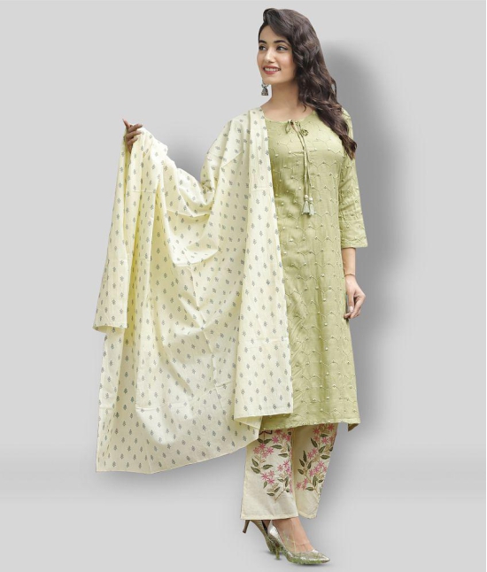 Doriya - Green Straight Rayon Women's Stitched Salwar Suit ( Pack of 1 ) - None