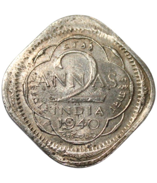 PRIDE INDIA - 2 Annas (1940) George VI British India Collectible Old and Rare 1 Coin Numismatic Coins