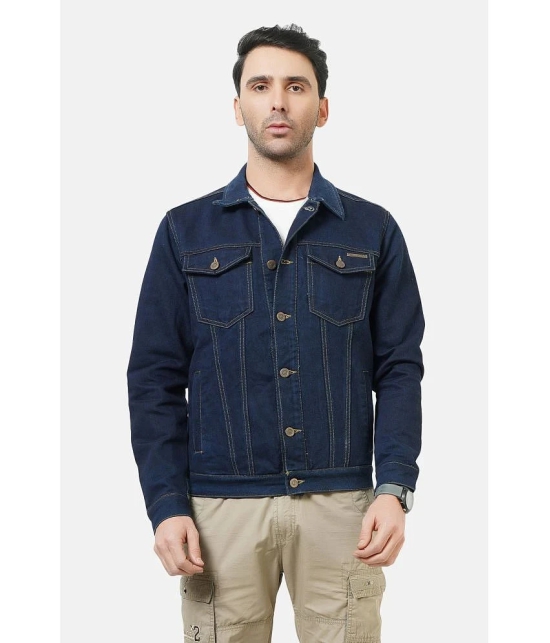 NUEVOSPORTA - Blue Denim Regular Fit Mens Denim Jacket ( Pack of 1 ) - None