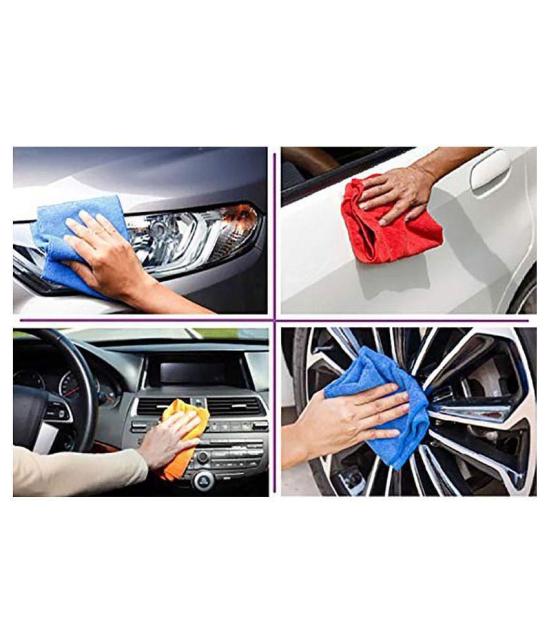 Microfibre Cloth for Car Cleaning, Home and kitchen cleaning microfiber clothes- 250 GSM- Pack of 5 pcs - 40 cm x 40 cm- Assorted Color