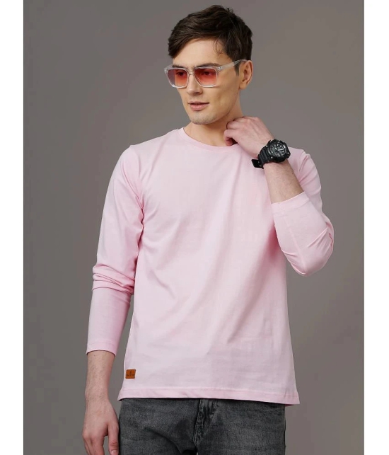 Paul Street - Light Pink Cotton Blend Slim Fit Mens T-Shirt ( Pack of 1 ) - None