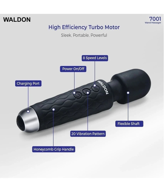 WALDON 7001 Black Portable Manual Massager