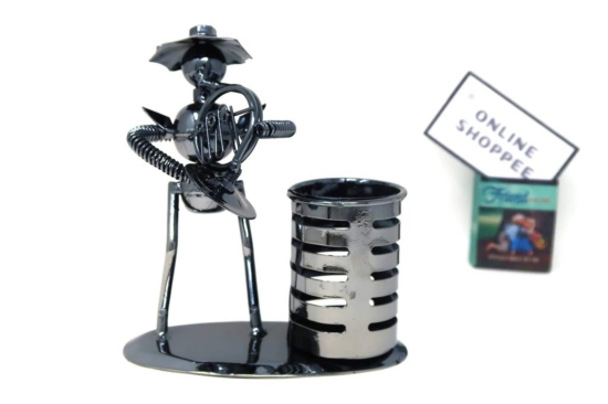 Metal Bandsman Grande Pen Pencil Holder-Black