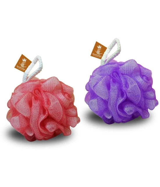 Majestique Twin Bath Shower Mesh Loofah BA207, Soft Body Loofah (Assorted Color)