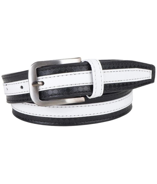 Zacharias Boys Synthetic Leather Belt for kids kb-22 (Black & White; 6-10 Years) (Pack of 1) - None