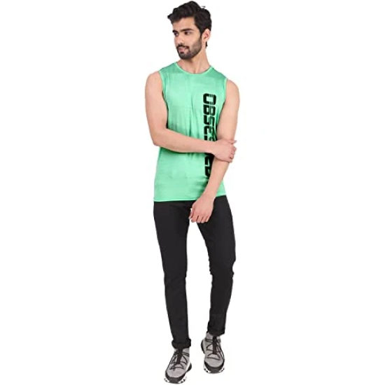 London Hills - Regular Fit Graphic Print Men Round Neck Sleeveless T-Shirt