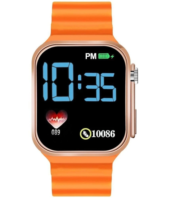 Svats Orange Silicon Digital Mens Watch