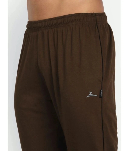 Zeffit - Coffee Cotton Blend Mens Trackpants ( Pack of 1 ) - None