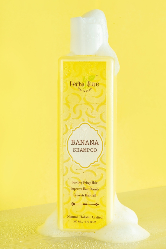 BANANA SHAMPOO - ULTRA NOURISHING- ADDS SHINE TO HAIR- IMPROVES HAIR DENSITY- PREVENTS HAIRFALL