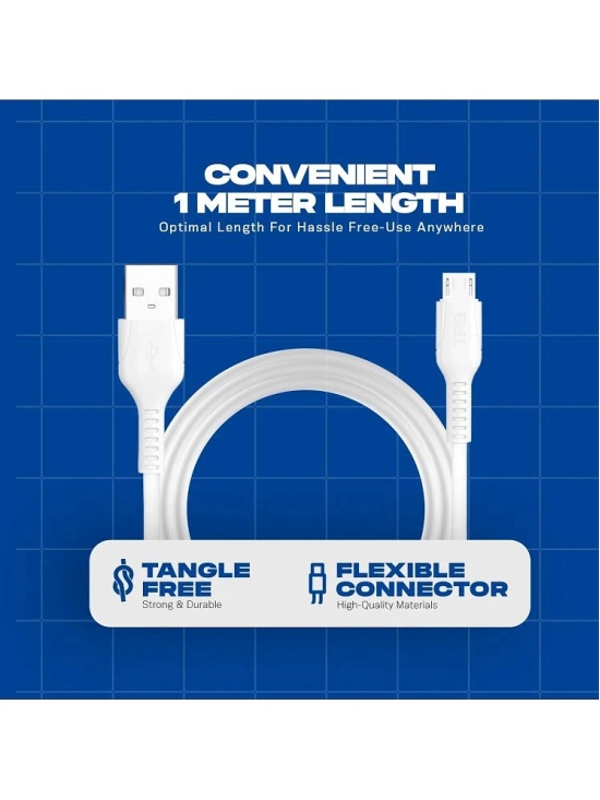 Bell White 3A Micro USB Cable 1 Meter - White