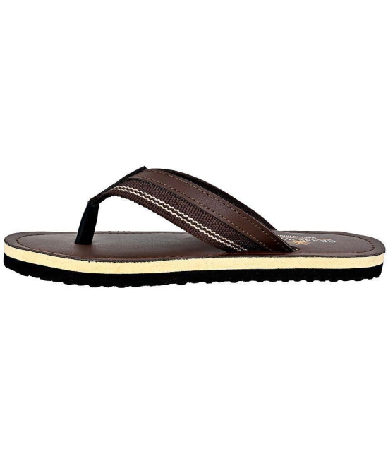 GRASS WALK - Brown Men''s Thong Flip Flop - None