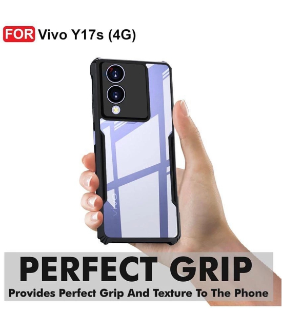 Case Vault Covers Shock Proof Case Compatible For Polycarbonate Vivo Y17s 4G ( Pack of 1 ) - Transparent