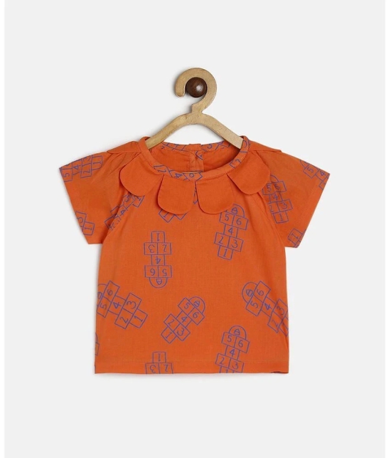 MINI KLUB - Orange Baby Girl Top ( Pack of 1 ) - None