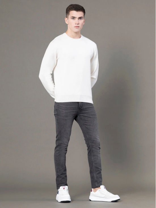 RedTape Round Neck Solid Sweater for Men | Essential Comfort for Every Day