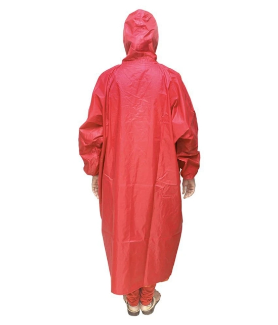 Goodluck Long Raincoat - Red - Free Size